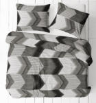  3 részes ágynemű huzat szett - 140x200 cm / csíkos szürke - khaki modern mintás