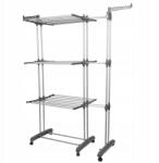  Mosó-szárítógép Függőleges Összecsukható Nagy 3 Szintes Kerekes Szürke (B0DSJ1F8NJ) Ruhaszárító