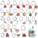  Karácsonyi Kiszúró Formák Mézeskalács Kekszekhez 24 Db-os Szett (FOREMKI ŚWIĄTECZNE DO ZESTAW 24STZ)