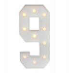 Prestige 100 cm-es Led izzószámos betű, nagyméretű szám izzókkal, 9-es alak (9BT)