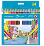 Connect Színes ceruza készlet, háromszögletű Connect 24 klf. szín (00008951) - iroda-ellatas
