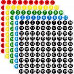  Matricák Számok 1 - 100 500 db öntapadós színes címkék (Etykieta cyfrowa)