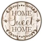 Nyomtatott fa tábla koszorú közép - Home Sweet Home 14, 8cm - kosarbolt