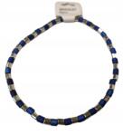  Gumiszalag hosszú hajgumi gyöngyök 40 cm X137 kék-ezüst (x137)