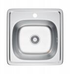 Melanstar Konyhai mosogató süllyesztett acél mikrodekor 48x48 cm Melanstar (MEL4848D)