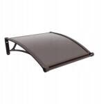  80×80 cm-es alumíniumötvözetből készült ablak-ajtó napellenző kültéri ablaknapellenző kávé színű (80×80cm Aluminum Alloy Window Door)