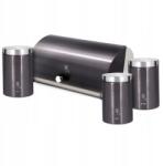 Berlinger Haus Berlingerhaus Kenyértartó doboz és 4 db-os ételtároló készlet Carbon Pro Line (5999108456114)