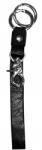  Kulcstartó Karabiner Medál Kulcstartó Öv Öko Bőr Fekete 16 CM (BRELOK PASEK EKO SKÓRA CZARNY 1)