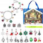 ZURYSYR Adventi Naptár Karkötő Készítő Szett Karácsonyi Charmok 24 Db-os
