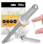 TRCR 100x Törhető Szegecsek 4x16 mm Alumínium Acél Horganyzott Rozsdamentes Iu szegecs (SE030311341)