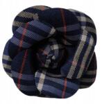  Hajcsat francia cipzáras anyag virág kockás kék X112