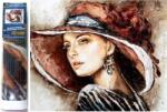 NORIMPEX - Puzzle Pictura cu diamant: Doamna la palarie 30x40cm - 1 - 39 piese
