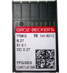 Groz-Beckert Varrógéptűk Beckert Overlock Golyó B27 DCx27 80/12SES (B27 DCx27 80/12SES)
