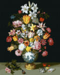 Ideyka Set pictura pe numere, cu sasiu, Simfonie florala - Ambrosius Bosschaert , 40x50 cm (KHO3210)