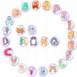  Hűtőmágnes szett 26 db-os kerek 30mm betűkkel Állat motívum (B0CSV8TM5K)