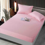 Jojo Home Husa de pat cu elastic damasc satinat, roz, 180x200cm-D107 (D107)
