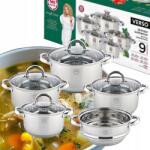 MG home 4 Darabos Edénykészlet Mg Home Verso Rozsdamentes Acél 9 Részes Szett Indukciós (7101018002)