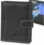Beltimore Férfi bőr pénztárca függőleges fekete kicsi Beltimore RFiD prémium bőr (L52black)