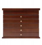  6-szintes fa színű ékszerdoboz ékszerszervező (HG-ZJ055-648)