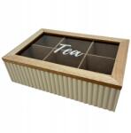 Koopman Hat rekeszes teadoboz, bézs színű (HZ198048001)