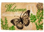 Home Elements Kókuszrost lábtörlő 40 x 60 cm Welcome pillangó