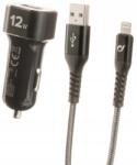 Cellularline 12 W-os Usb autós töltő és Usb kábel Apple Lightning MFi-vel (TETRCBRKITMFIPH2A)