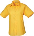 Premier PR 302 / Női rövid ujjú puplin ing - napraforgó M (390302a392d)