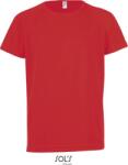 SOL'S SPORTY / Gyerek raglan sportpóló - piros 106-116 (25116600485)