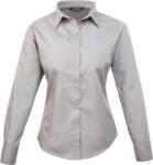 Premier PR 300 / Női hosszú ujjú puplin ing - ezüst XXL (3903006402g)