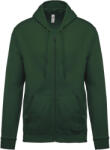 Kariban K479 / Cipzáras kapucnis pulóver - erdőzöld XL (20K47907404)