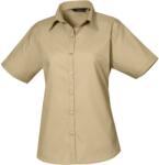 Premier PR 302 / Női rövid ujjú puplin ing - khaki 5XL (3903025552j)