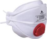 Delta Plus DELTA M1305V / FFP3 légzésvédő, szeleppel, 4 vízszintesen behajtott füllel, 10 db/csomag - fehér, állítható (M1305VC)