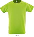 SOL'S SPORTY / Gyerek raglan sportpóló - almazöld 130-140 (25116609387)