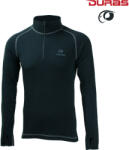 DURAS NORBERT / Férfi téli merinó pulóver félcipzárral - fekete S (170279)