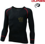 DURAS HONZÍK / 100% merinógyapjúból készült, hosszú ujjú gyermek téli ing - fekete 140 (170319)