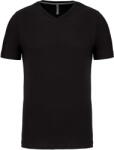 Kariban V-NECK K357 / Férfi rövid ujjú póló - fekete L (20K35700203)