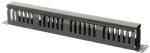 EMTEX Ghidaj orizontal patchcord-uri, metalic, cu capac (organizator cabluri rack), 1U, negru - EMTEX (EMT-CM-063)