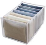 Original Deals textilhálós doboz ruhák és fehérneműk rendezéséhez, 7 rekesszel, hossza 36 cm x szélesség 20 cm x magasság 20 cm, fehér (22AGL0990)