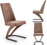  Barna patkómintás öko bőr nappali szék K338