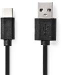Nedis CCGL60600BK20 USB A - USB C (USB-C) kábel, USB2.0, 15W, hossz 2m