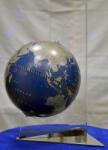 Zoffoli Földgömb asztali A kék metál gömb plexi váz fém talp Ø 22 cm (GZ915-TS-03)