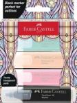 Faber-Castell Szövegkiemelő készlet, FABER-CASTELL Glassy, 3 különböző pasztell szín + fekete (254694)