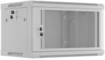 Lanberg Wall-Mount rack cabinet 19 inches 6U 600x450, perforated door (Flat Pack) grey (WF01-6406-23S)