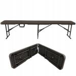 Viking Rattan összecsukható vendéglátó pad 183 cm kerti bankett (5905155102409)