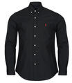 Ralph Lauren Hosszú ujjú ingek SLIM FIT EGYSZÍNŰ POPLIN ING Fekete EU L