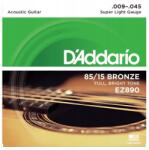 D'addario Akusztikus gitár húrok akusztika 85/15 Bronze Daddario EZ890 9-45 (EZ890)