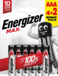 Energizer Max Alkáli Mikro Elem AAA B4+2 / 6db EMAAAB4+2N 7638900438192 (EMAAAB4+2N)