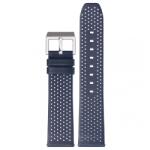 STAILER Premium Flex Perfo bőr óraszíj, kék 20/18 L - orabox