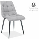 SIGNAL MEBLE Chic matt bársony szék, X50, fekete, szürke
