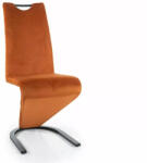 SIGNAL MEBLE H-090 Bársonyszék, X43, fekete, fahéj